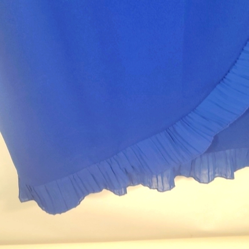 Glamour Blue Dress with Ruffles Size 12 (New) - Picture 9 of 15